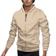 thumbnail image 4 of Vedolay Men's and Big Men's Business Solid Blazer Coats Long Sleeve Loose Jackets Khaki,4XL, 4 of 4