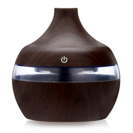 

300 ml Electric Humidifier Essential Aroma Oil Diffuser Ultrasonic Wood Grain LED Light USB House Room Clear Air Humidifier