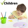 thumbnail image 5 of Paleta de colores de plástico plana elíptica Paleta de colores PP pintada a mano para adultos, niños y estudiantes, 5 of 5