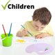 thumbnail image 5 of Paleta de colores de plástico plana elíptica Paleta de colores PP pintada a mano para adultos, niños y estudiantes Zhivalor BST3023354, 5 of 5