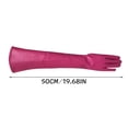 thumbnail image 3 of Long Leather Gloves Faux Leather Elbow Length Gloves for Women Evening Party Costume, 3 of 3
