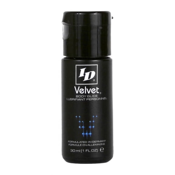 ID Lubricants Velvet Personal Lubricant - Luxury Lube, Silicone Based, 1 Fl Oz, Clear
