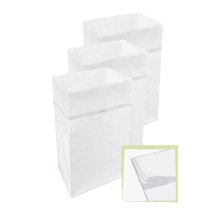 Clean Cubes Multi 30-Gallon Pop-Up Trash Bins, 3-Pack, White – Disposable, Collapsible, with Fitted Trash Bags