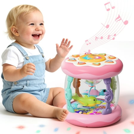 Baby Musical Toys Toy for 1 Year Old Baby Light Up Toys Rotating Projector Infant Toys Toys for Babies 6 12 Months Christmas Birthday Gifts for Toddler
