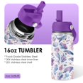 thumbnail image 3 of Vaso térmico Thermos xiiai de 16 oz, a prueba de fugas, color morado, con aislamiento de paja, 3 of 6