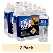 (2 pack) Deer Park Spring Water, Sport Cap, 23.7 Fl Oz, 6-Pack Plastic Bottles