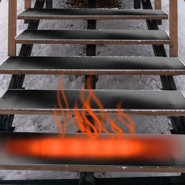 Almohadilla exterior calefactada de grafeno para derretir nieve | Derretimiento rápido de hielo y eficiencia energética | Goma duradera antideslizante | Diseño de plug-ins | Cordón de 180 cm