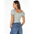 thumbnail image 2 of Celebrity Pink Women's Puff Sleeve Top, Sizes XS-XXXL, 2 of 6
