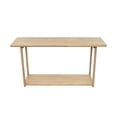thumbnail image 4 of Light Teak Finish Acacia Wood Outdoor Buffet Console Table with Lower Shelf, 4 of 15