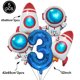 thumbnail image 4 of Vajilla desechable de astronauta espacial, plato de papel, taza, servilleta, globo de astronautas, suministros para fiestas temáticas de cumpleaños para niños, Galaxia, 4 of 5