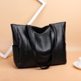 thumbnail image 1 of Bolso de hombro JShteea de gran capacidad Para mujer PU negro, 1 of 9