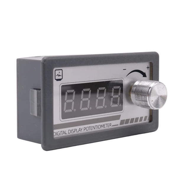 Potenciómetro con Pantalla Digital y Resistencia Variable de 10 KΩ. Simulador de Señal de Resistencia para Controlador de Velocidad e Inversor.
