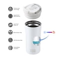 thumbnail image 3 of Vaso Térmico para Café BOTTLE BOTTLE 12oz con Tapa Doble y Popote Blanco, 3 of 7