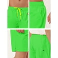 thumbnail image 6 of INSPIRE CHIC Men's Shorts Solid Beach Shorts Drawstring Surfing Mesh Lining Board Shorts 36 Green, 6 of 7