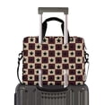 thumbnail image 2 of FORMRS 16" Laptop Bag Carrying Sleeve Case with Handle Travel Shoulder Briefcase, Checkered Stars Pattern, 2 of 8