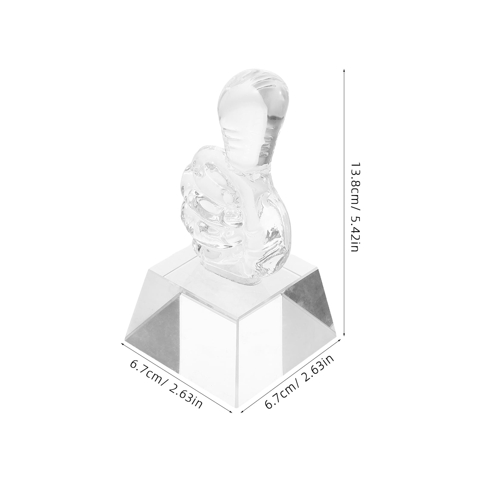 TAILTOSS Hand Gesture Statue Mini Award Trophies Crystal 1Set