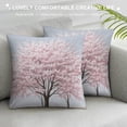 thumbnail image 3 of Chilfamy Pink Flowers Pillow Covers for Couch Sofa Indoor Outdoor Square Short Plush 1PC 22x22in, 3 of 5
