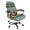 Geometric Cow Print, variant on POLERO Purple Butterfly Office Computer Chair Covers, All-in-One Computer Chair Slipcovers, Breathable Elastic Cloth for Home Office Gaming
