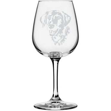 Golden Retriever Alternate Dog Themed Etched All Purpose 12.75oz Libbey Wine Glass