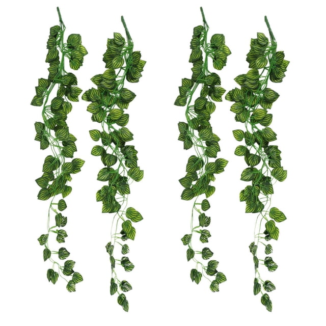 4 Piezas de Guirnalda de Hiedra Artificial Plantas de Vid Colgantes Falsas Guirnalda de Follaje Falso para Fiesta Boda Jardín Cocina Hogar Oficina Decoración de Canastas Colgantes