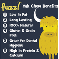 thumbnail image 4 of Fuzzl Yak Cheese Chews Peanut Butter, Strawberry, Blueberry, Mint Medium Box 4 - Himalayan Yak Chews for Dogs - Natural Dog Chew, 4 of 7