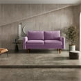 thumbnail image 6 of Enor Furniture Anacapa 58" Round Arm Upholstered Velvet Loveseat in Purple, 6 of 8
