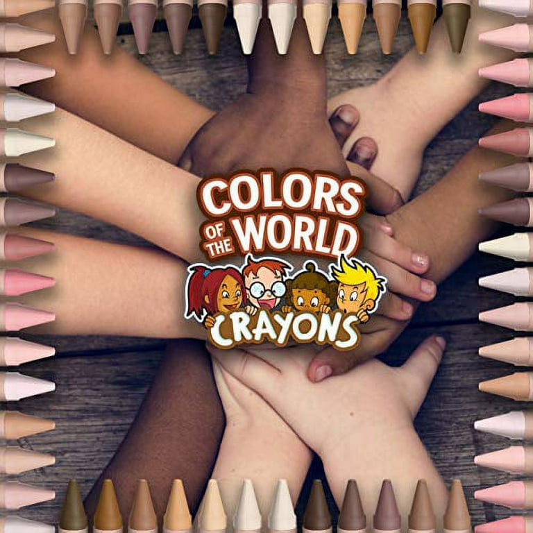 CRAYOLA Colours of The World - Set of 24 Wax Pencils, 24 Felt-Tip Pens, 24  Multicultural Pencils and 1 Album