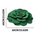 thumbnail image 6 of Neoyler Front Door Mat Welcome Mat Flower Mat Soft Crystal Velvet Non-Slip Plush Three Dimensional Floral Visual Effect High Grade Area Rug for Living Room Bedroom Hallway Green 23.6x23.6in, 6 of 6
