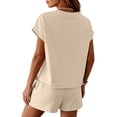 thumbnail image 6 of Womens Two Piece Set Summer Fashion Travel Outfits Beach Vacation Comfy Matching Shorts Airport Lounge Sets, 6 of 6