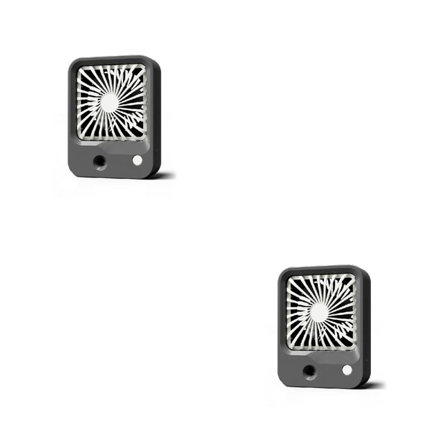Billuyoard Mini ventilador de nebulización 3 engranajes ventiladores de aire portátiles recargables de mano humidificación humidificador de Gris 2Conjunto