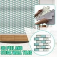 thumbnail image 5 of 4Pcs 3D Peel and Stick Wall Tiles, 3D Crystal Tile Stickers Waterproof Self Adhesive Wallpaper, DIY Removable Backsplash for Kitchen Bathroom Wall Decor, 12x12 Inches, 5 of 8