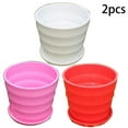 thumbnail image 4 of GLFILL Decorative Plastic Flower Pots Enhance Root Development and Prevent Hovering Red S, 4 of 4