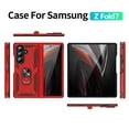 thumbnail image 5 of For Samsung Galaxy Z Fold 7 Case ,Heavy Duty Shockproof Body Phone Cover Built in Metal Rotated Magnetic Ring Holder Kickstand,Dual Layer Military-Grade Drop protection,Red, 5 of 8