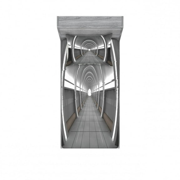 Outer Space Bedding Set with Sheet & Covers, Galactic Place Oval Shaped Ceiling Force Alien Life Apollo Comics Graphic Design, Printed Bedroom Decor 2 Shams, 4 Sizes, Grey, by Ambesonne