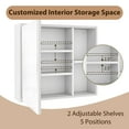 thumbnail image 5 of Giantex Bathroom Medicine Cabinet with Mirror, Wall Mounted Storage Cabinet, Space Saver for Bathroom, White, 5 of 8