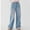 Sky Blue, variant on Aloohaidyvio Baggy Mid Waist Jeans for Women No Boundaries Loose Straight Wide Leg Boyfriend Jeans Casual Denim Pants with Pockets
