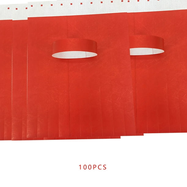 100Pcs/set Waterproof Disposable Events Wristbands Nonwoven Fabric Paper Wristbands Amusement