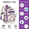 thumbnail image 2 of Botanical Garden Print School Backpack Spacious Adjustable Padded Straps Chest Strap Water-resistant Durable Bookbag for Daily Use, 2 of 6