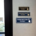 thumbnail image 5 of Signs ByLITA Push Button To Exit Door or Wall Sign Durable ABS Plastic | Laser Engraved | Easy Installation | Elegant Design Sign (Brushed Gold) - Medium, 5 of 8