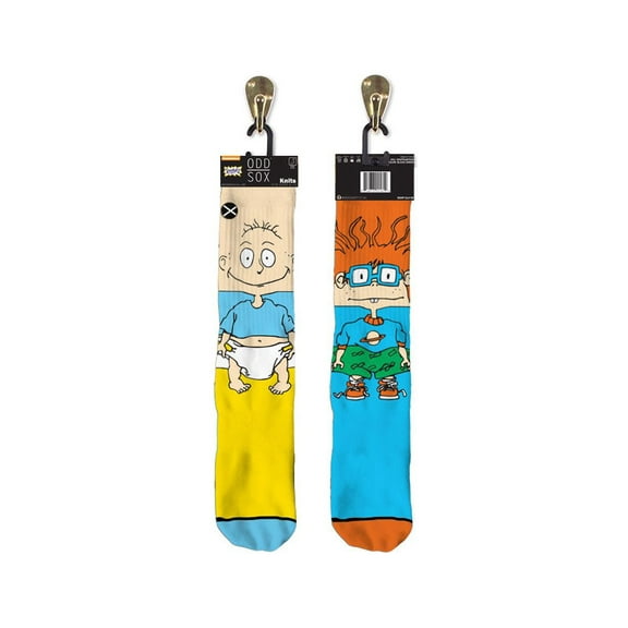 Odd Sox, Nickelodeon Crew Socks, Rugrats Tommy & Chuckie, Novelty Prints, Large