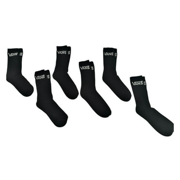 Vans Unisex Classics Crew Sock 6-Pack Black 9.5-13