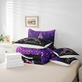 thumbnail image 6 of jejeloiu Kawaii Butterfly 7-Piece Twin Bedding Sets,Eiffel Tower Bedding Comforter Set,Pink Purple Black Sheet Sets For Girls Teens,Luxury Bedroom Decor Reversible, 6 of 8