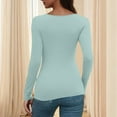 thumbnail image 3 of fatyb Women's Cutout Tops Casual Long Sleeve Slim Ribbed Knit Tees Womens Fashion Going out T Shirts, 3 of 7