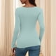 thumbnail image 5 of Sudaderas con capucha para mujer,Suéter informal de manga larga con aberturas para mujer, tejido de imitación de tela, cómodo para uso diario en casa, sopatenor, 5 of 9