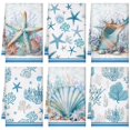 thumbnail image 1 of Paquete de 6 paños de cocina Boyiee, 60 x 40 cm, Ocean Designs, 1 of 7