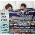 thumbnail image 5 of Gifts for Dad, Dad Gifts Blanket 50"x60", Dad Gifts from Daughter/Son, Dad Birthday Gift, Birthday Gifts for Dad, Father Gifts, Christmas Dad Gifts, Best Dad Ever Gifts, Daddy Gifts Blankets, 5 of 6