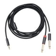 thumbnail image 5 of 3.5mm 1/8 Inch TRS To 6.35mm 1/4 Inch TS Mono Stereo Y-Cable Splitter Cord,Vsgery,black, 5 of 9