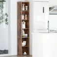 thumbnail image 4 of ALISENED 6 Cube Tall Skinny Bookcase, Narrow Organizer Shelf, Wood Corner Bookshelf, Storage Shelves, 4 of 7