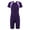 Purple, variant on Yartina Kids Boys Girls Short Sleeve Athletic One Piece Swimsuit Boyleg Rashguard Shirts Black 10