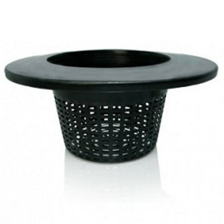 6 in. Wide Lip Bucket Basket - Round Plant Container with Mesh Bottom - Hydrofarm